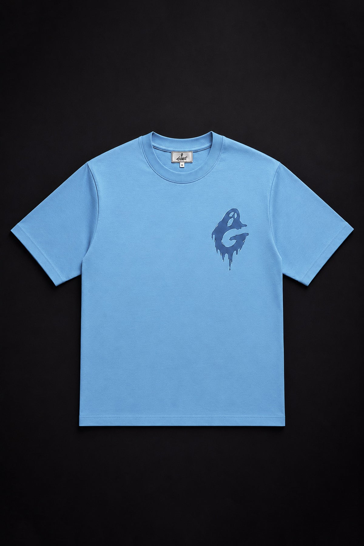 Ghost Mavi Unisex Oversize Tişört