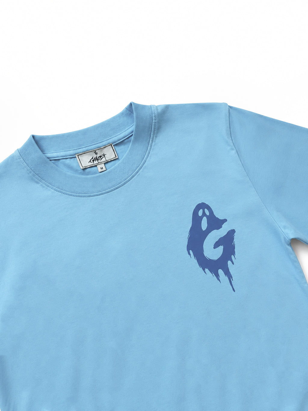 Ghost Mavi Unisex Oversize Tişört