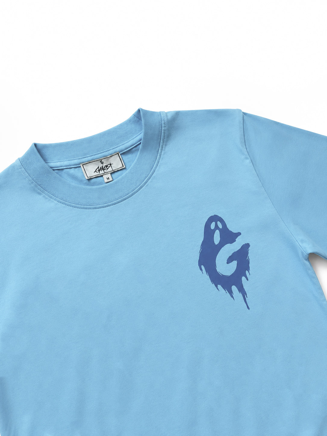 Ghost Mavi Unisex Oversize Tişört