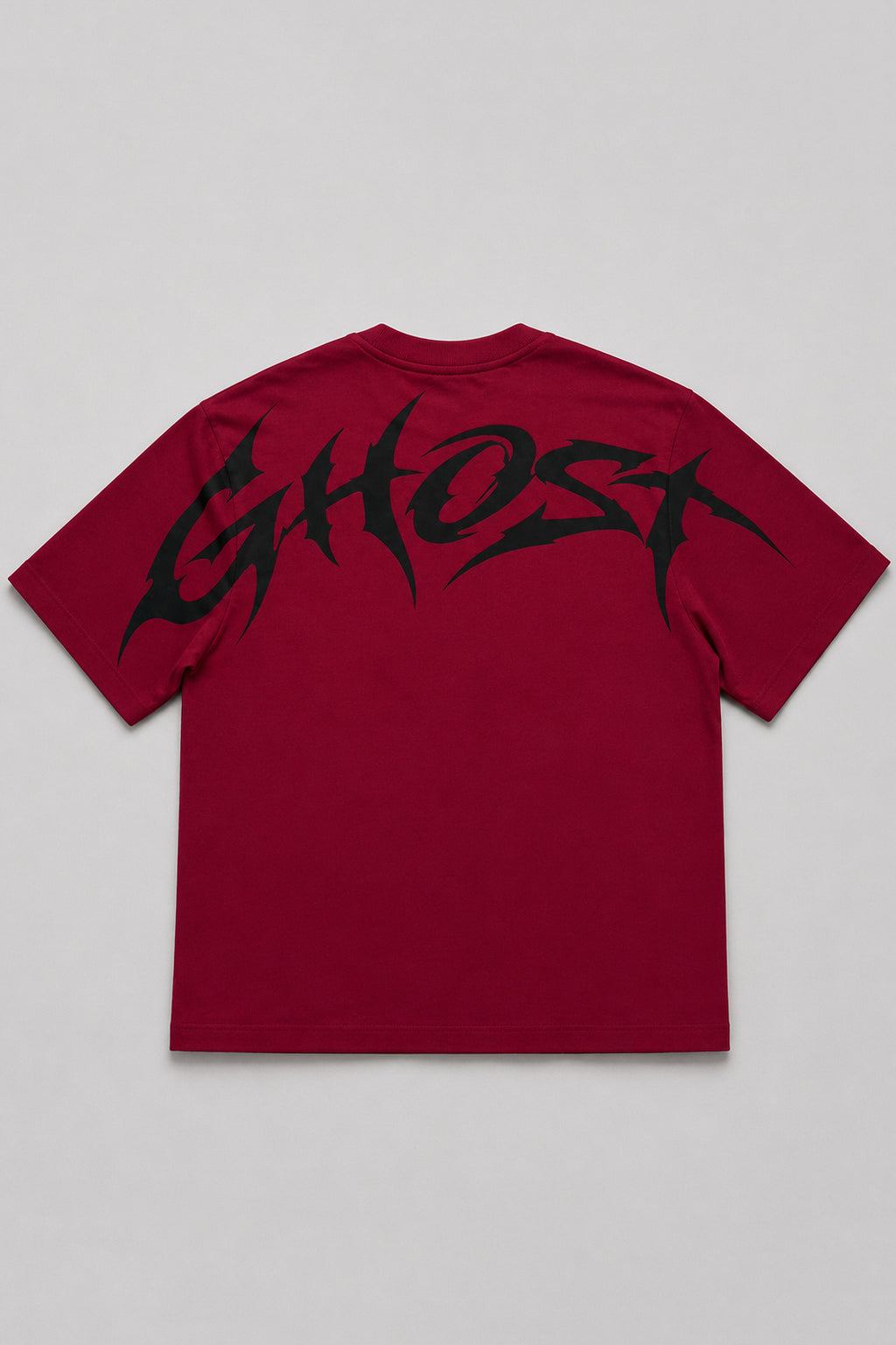 Ghost Bordo Unisex Oversize Tişört