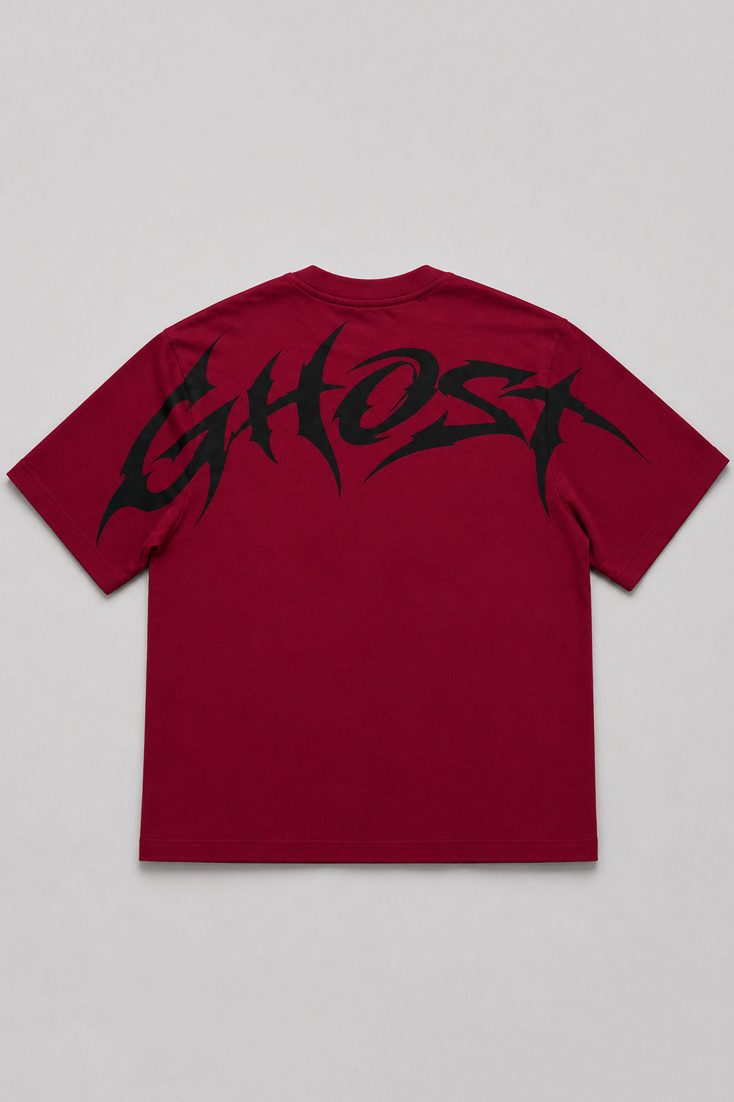 Ghost Bordo Unisex Oversize Tişört