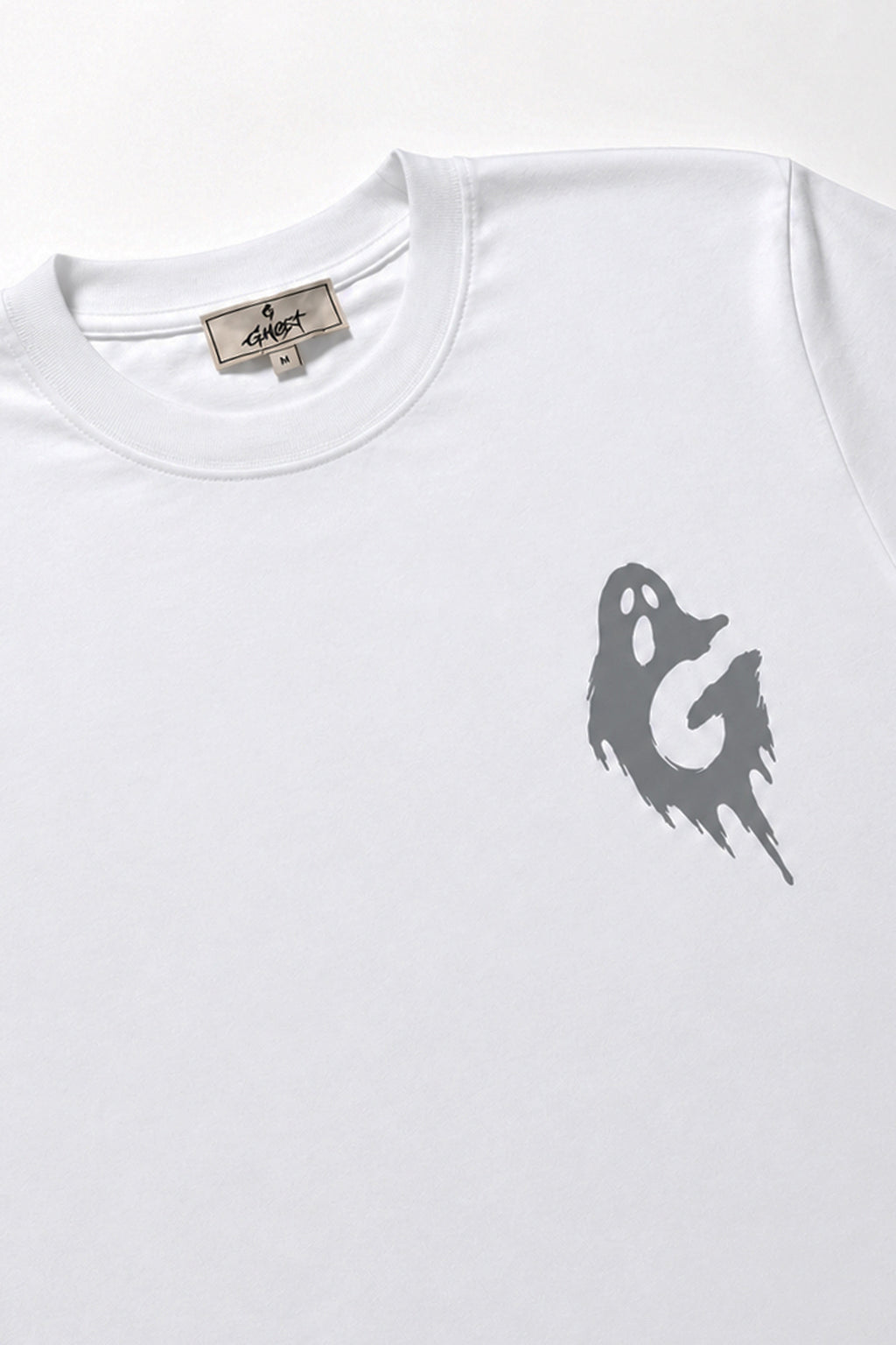 Ghost Beyaz Unisex Oversize Tişört