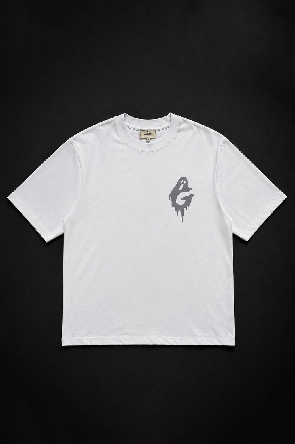 Ghost Beyaz Unisex Oversize Tişört