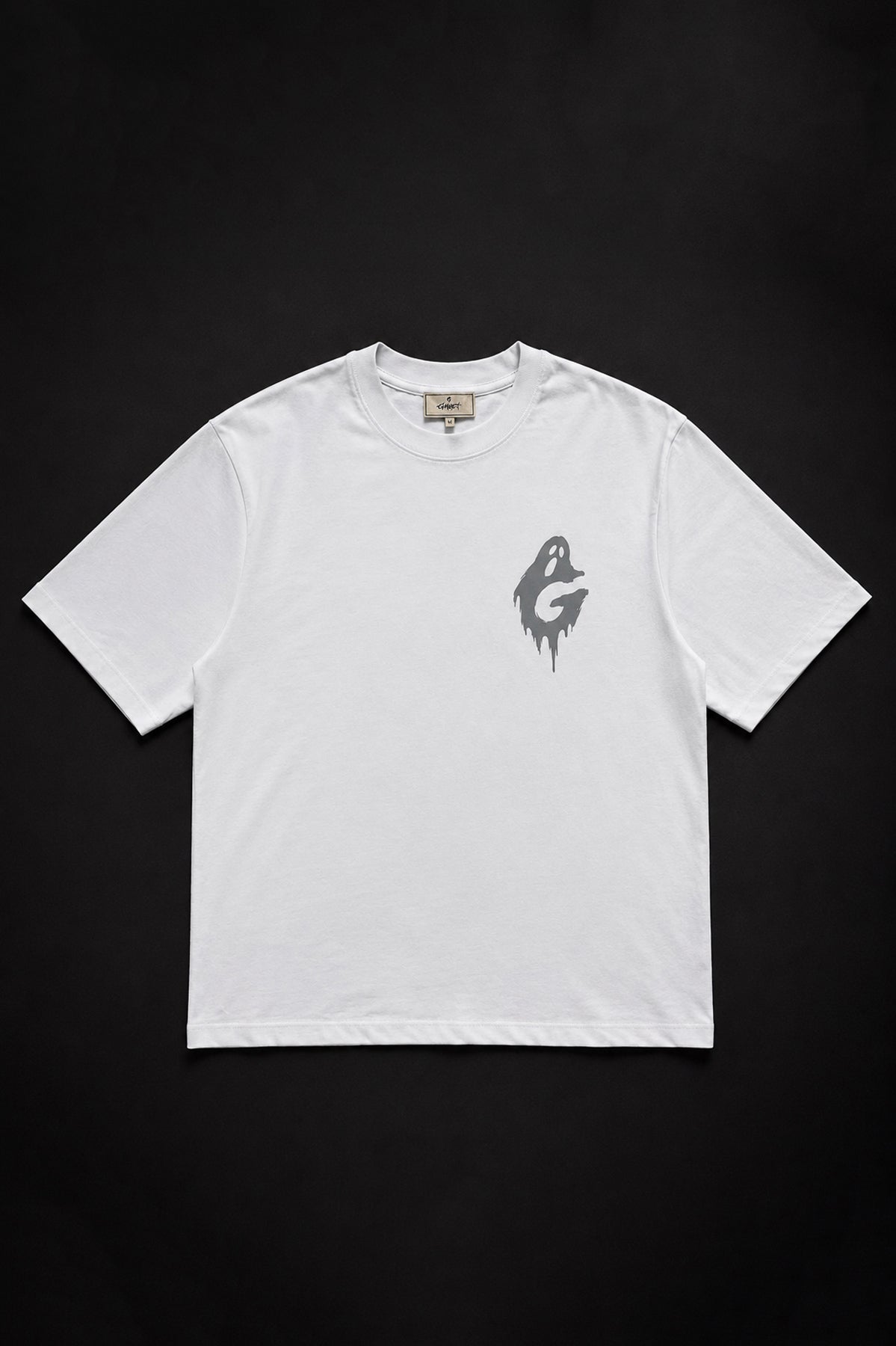 Ghost Beyaz Unisex Oversize Tişört