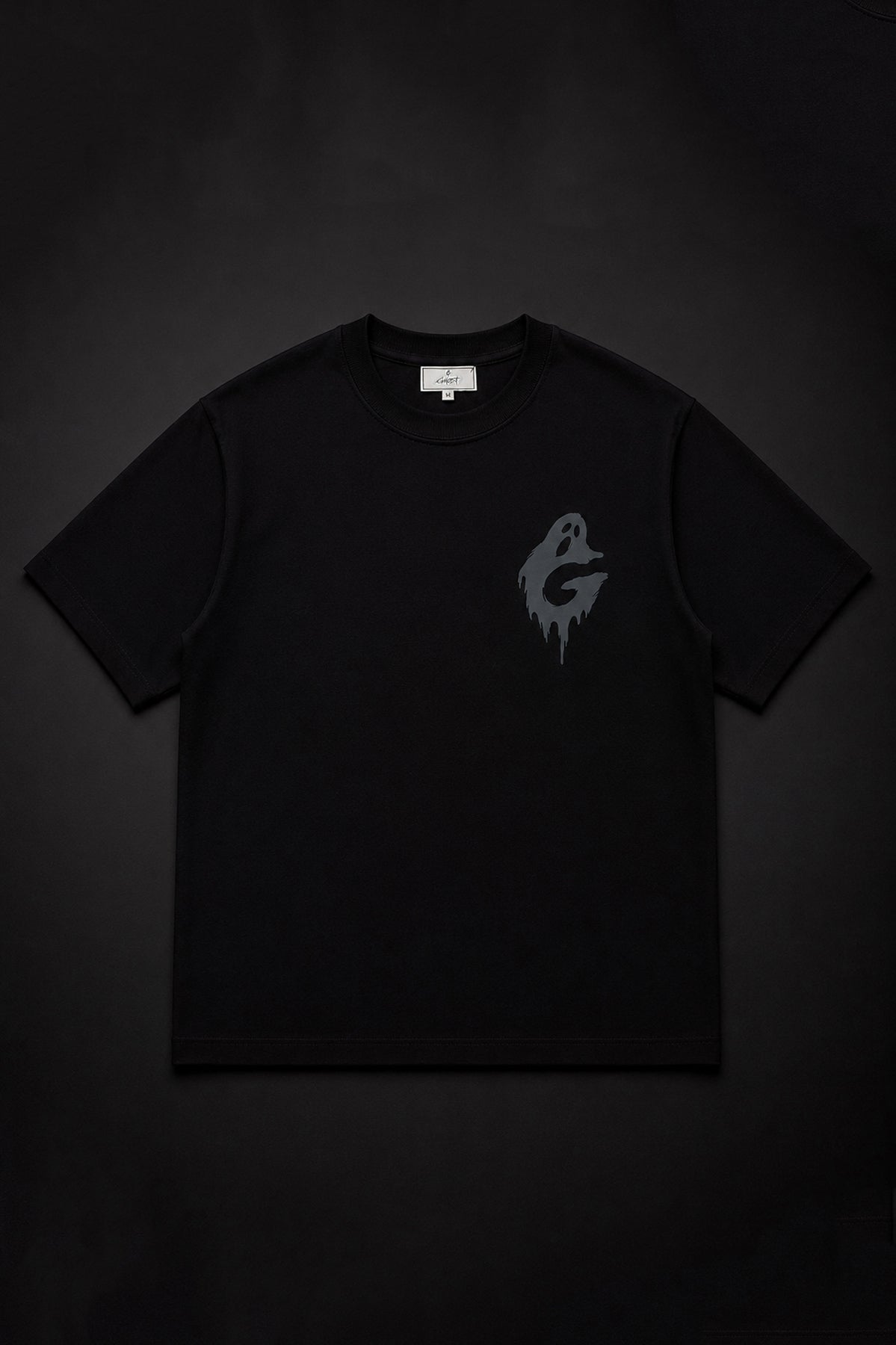 Ghost Siyah Unisex Oversize Tişört
