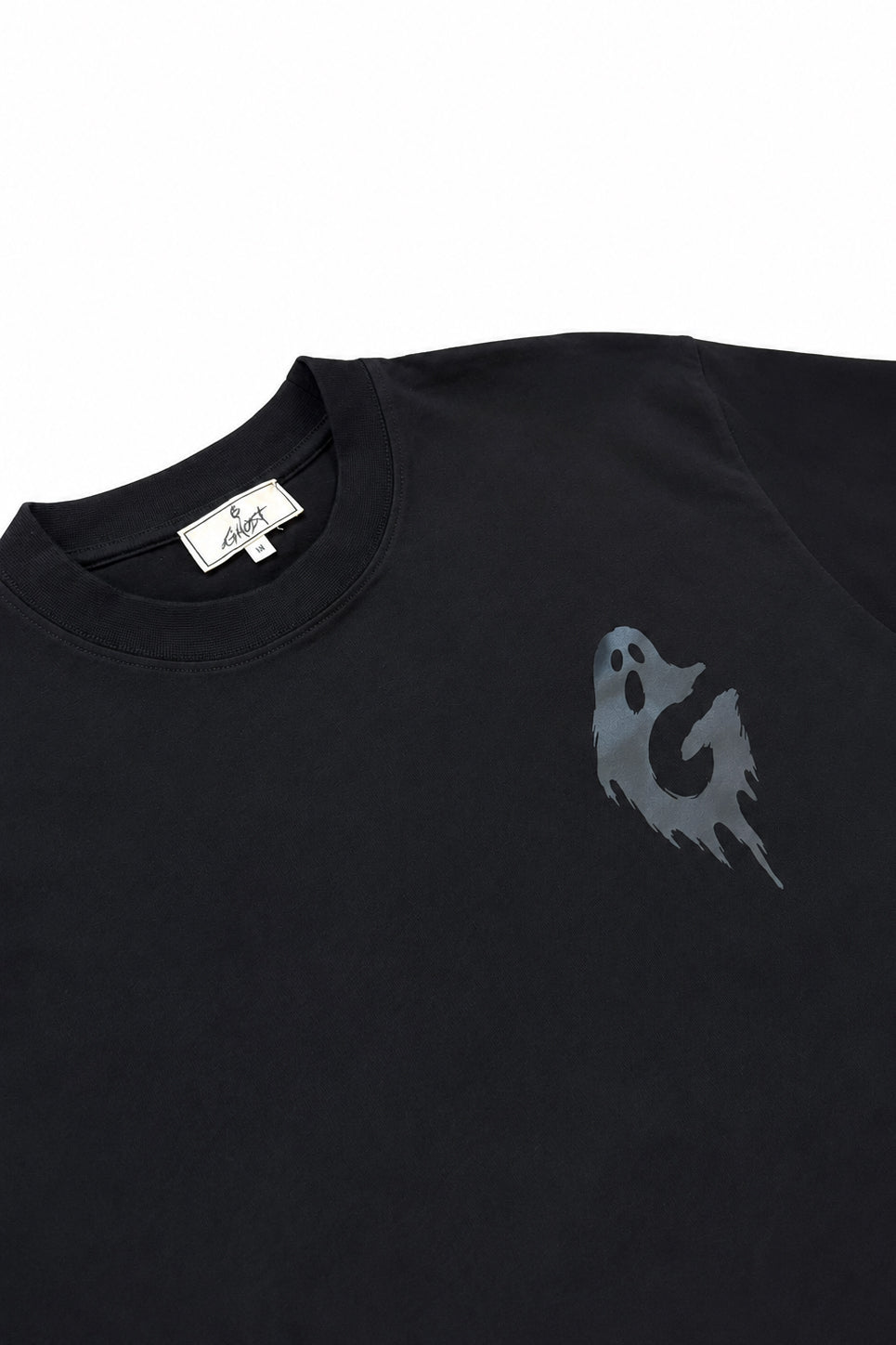 Ghost Siyah Unisex Oversize Tişört